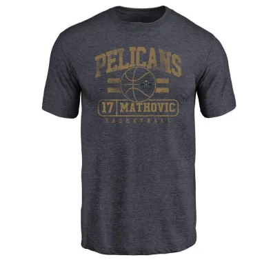 Navy Men's Karlo Matkovic New Orleans Pelicans Baseline T-Shirt