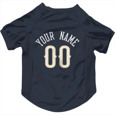 Navy New Orleans Pelicans Custom    Dog & Cat Pet Jersey