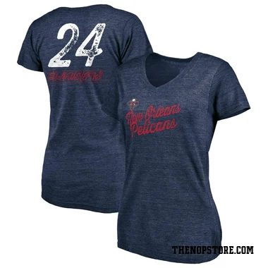 Navy Women's Jordan Hawkins New Orleans Pelicans Sideline V-Neck T-Shirt