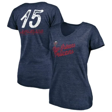 Navy Women's Jose Alvarado New Orleans Pelicans Sideline V-Neck T-Shirt