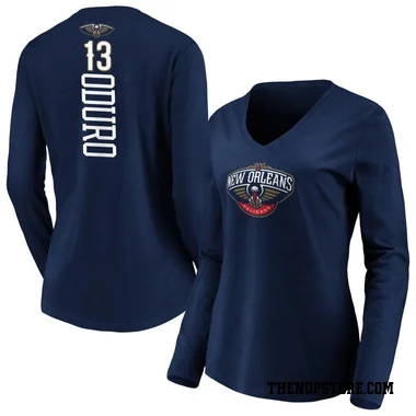 Navy Women's Josh Oduro New Orleans Pelicans Backer Long Sleeve T-Shirt