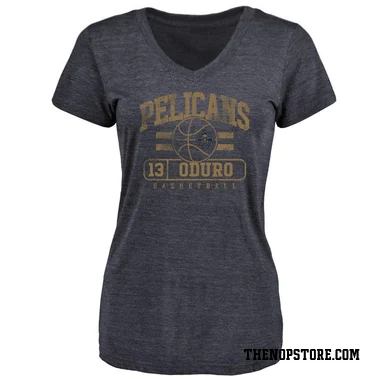 Navy Women's Josh Oduro New Orleans Pelicans Baseline T-Shirt