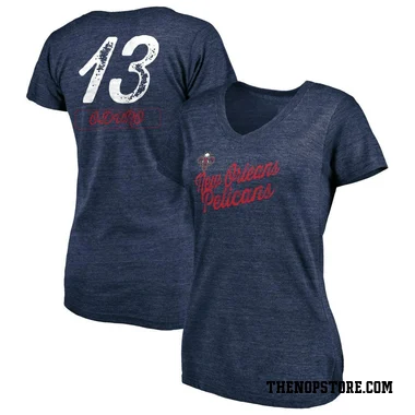 Navy Women's Josh Oduro New Orleans Pelicans Sideline V-Neck T-Shirt