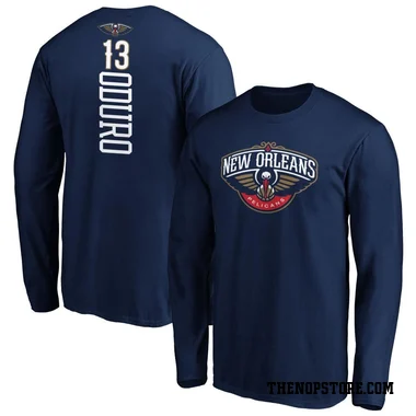 Navy Youth Josh Oduro New Orleans Pelicans Backer Long Sleeve T-Shirt
