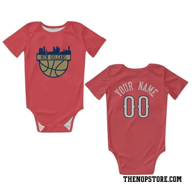 Red New Orleans Pelicans Custom    Newborn & Infant Bodysuit