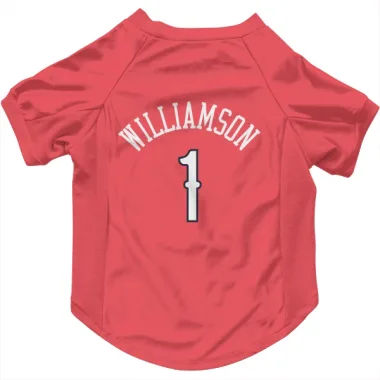 Red New Orleans Pelicans Zion Williamson   Dog & Cat Pet Jersey