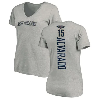 Women's Jose Alvarado New Orleans Pelicans Ash Backer T-Shirt